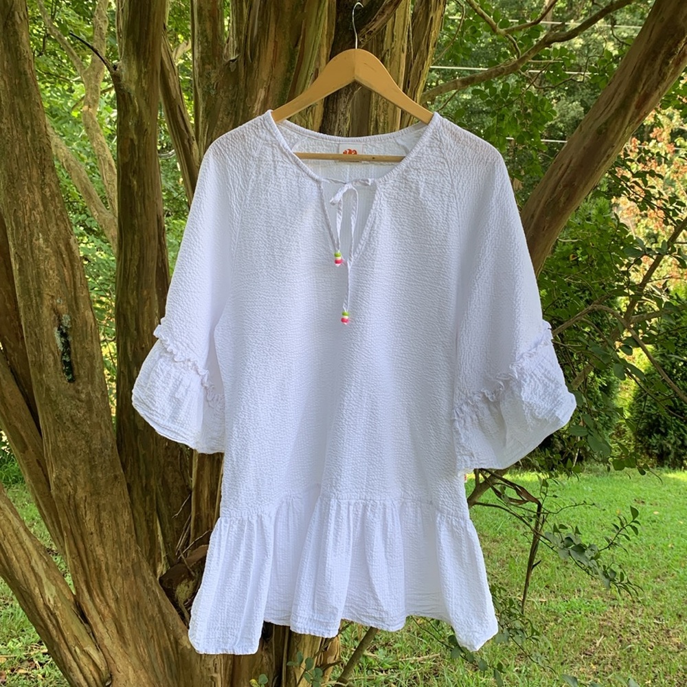 Sundek Seersucker Cotton Mini Dress/Cover Up